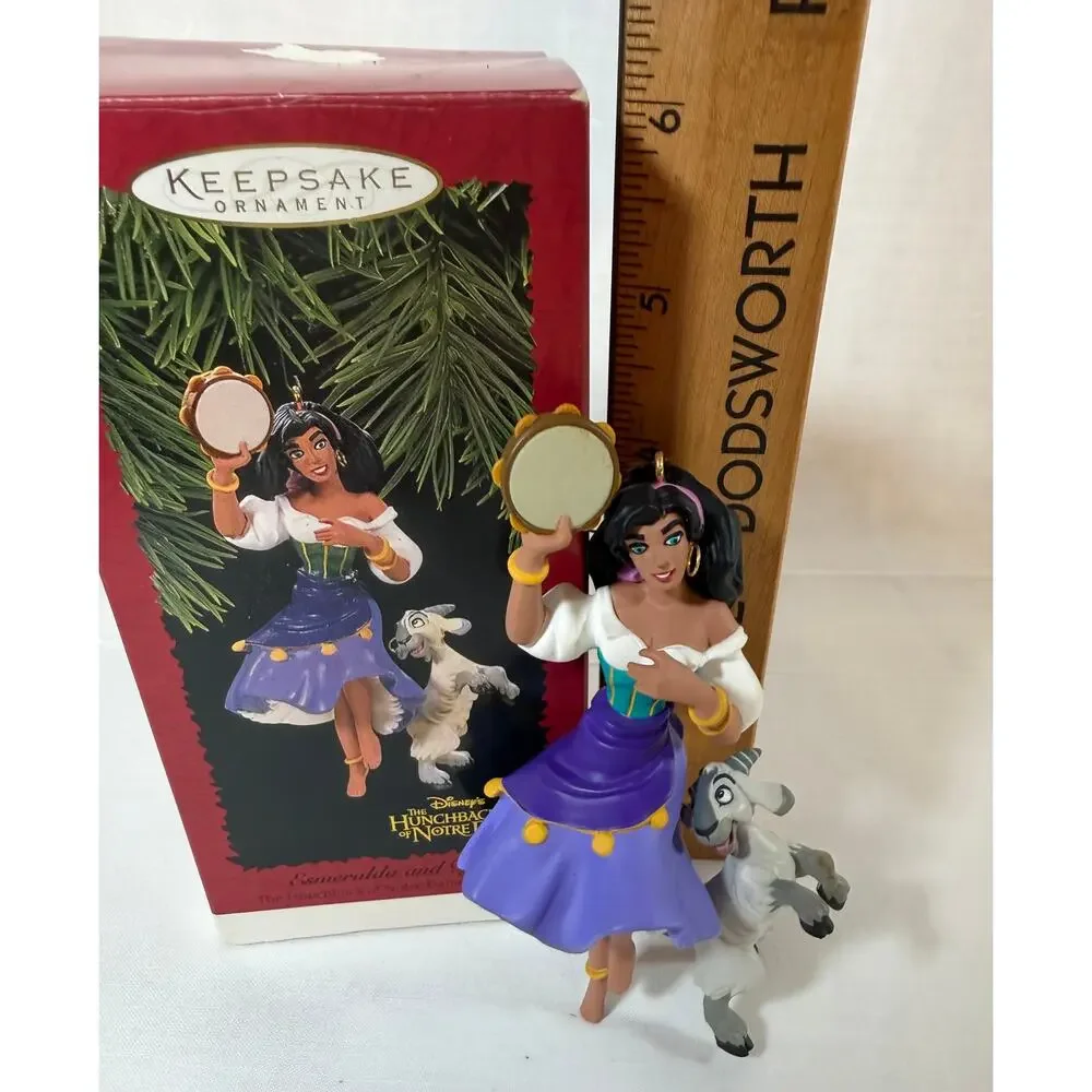 1996 Hallmark Keepsake Disney Esmeralda & Djali Ornament Hunchback of Notre Dame